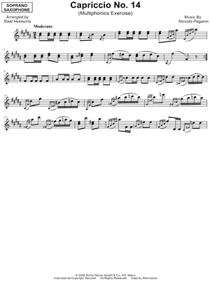 24 Caprices, Op. 1: XIV (Multiphonics Exercise)
