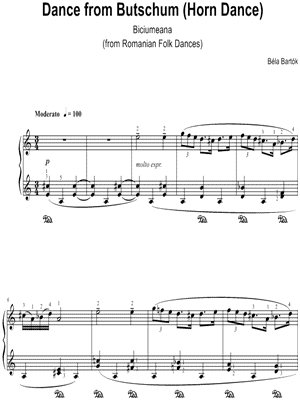 Romanian Folk Dances: IV. Dance from Butschum (Horn Dance)