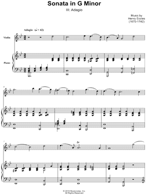 Violin Sonata in G Minor: III. Adagio