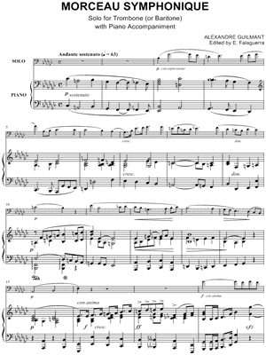 Morceau Symphonique - Trombone (or Baritone Horn) & Piano