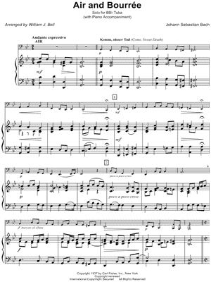 Air and Bouree - BBb Tuba & Piano