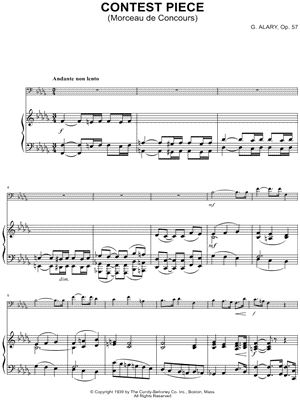 Contest Piece (Morceau de Concours), Op. 57 - Baritone or Trombone & Piano