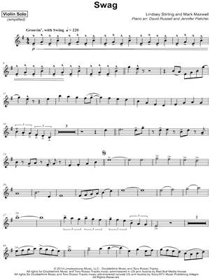 Swag - Violin Duet Part [Simplified]