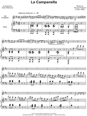 La Campanella - Alto Saxophone & Piano