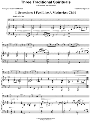 Three Traditional Spirituals for Trombone & Keyboard