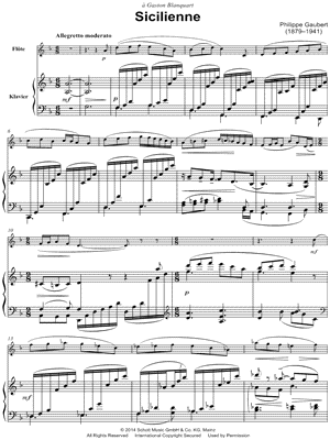 Sicilienne - Flute & Piano