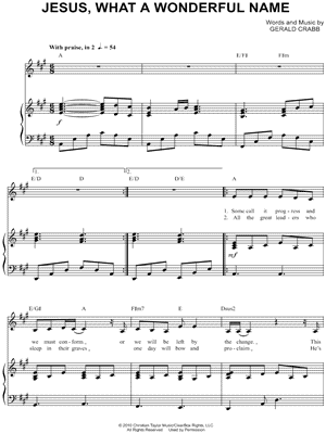 Jesus, What a Wonderful Name