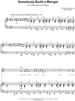 Somebody Build a Manger