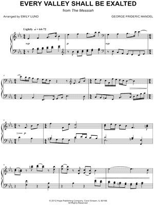 Messiah, No. 3: Every Valley Shall Be Exalted