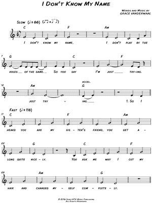 I Don't Know My Name