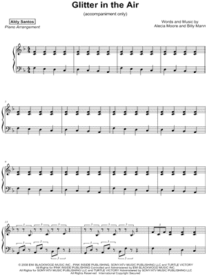 Glitter In the Air [accompaniment only]