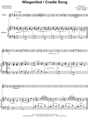 Wiegenlied / Cradle Song, D. 498