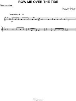 Row Me Over the Tide - C Instrument