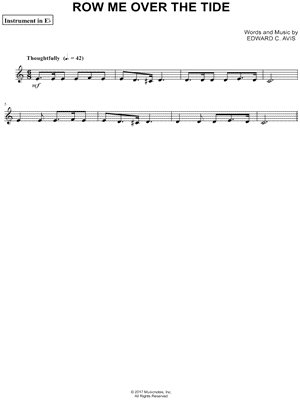Row Me Over the Tide - Eb Instrument