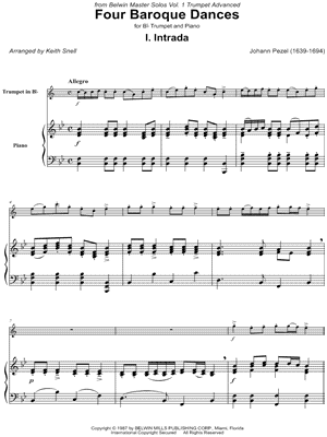 Four Baroque Dances - Trumpet & Piano