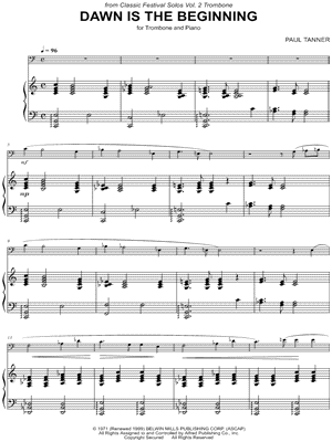 Dawn Is the Beginning - Trombone & Piano