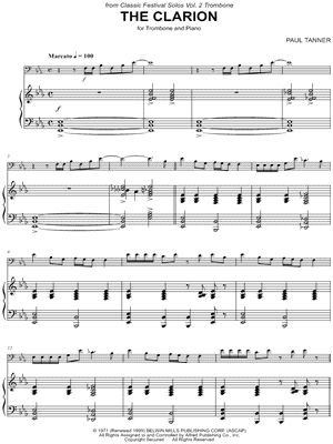 The Clarion - Trombone & Piano