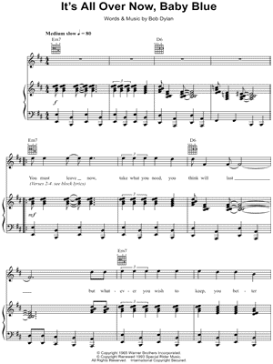 It's All Over Now, Baby Blue