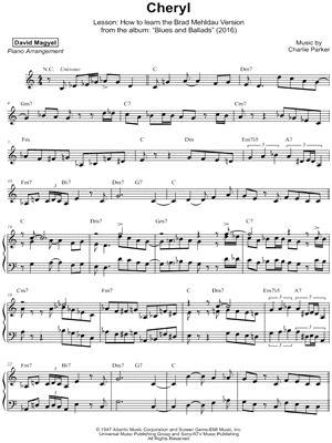 Cheryl [Brad Mehldau Lesson]