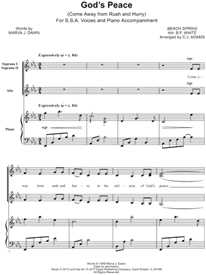 God's Peace (Come Away from Rush and Hurry)