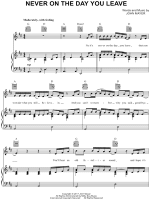 Never on the Day You Leave