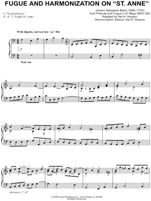 Fugue and Harmonization on "St. Anne"
