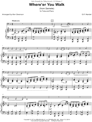 Where'er You Walk - Tuba & Piano