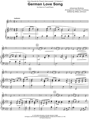 German Love Song - Horn & Piano