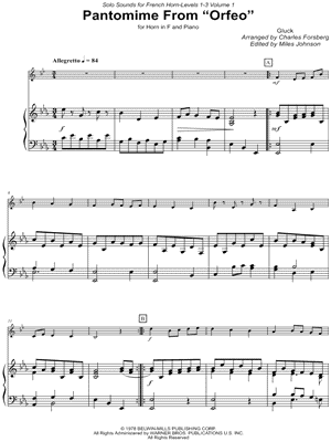 Pantomime from Orfeo - Horn & Piano