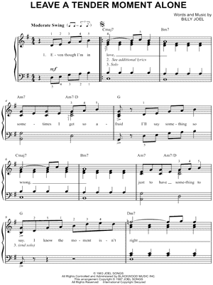 Leave a Tender Moment Alone