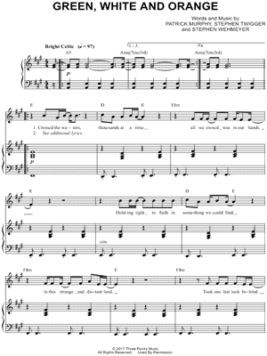 Green, White and Orange