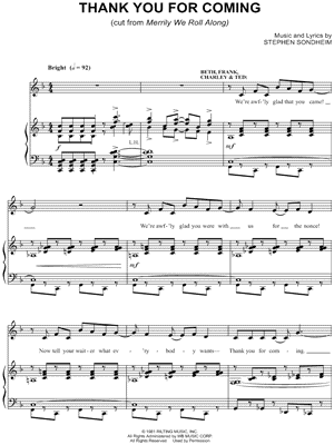 Thank You for Coming