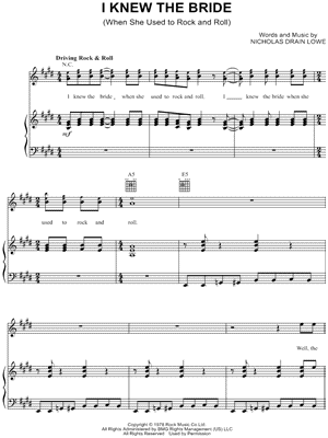 I Knew the Bride (When She Used to Rock and Roll)