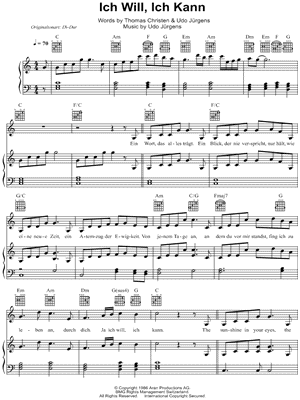 Ich will, ich kann