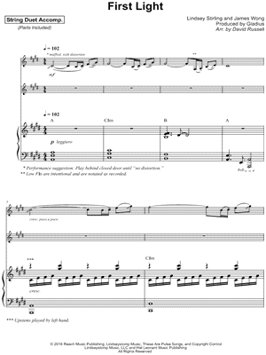 First Light - Violin, Viola or Cello Duet & Piano