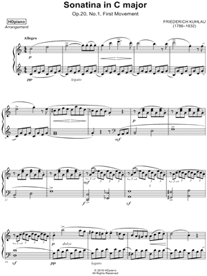 Sonatina in C Major, Op.20, No.1: Allegro (Kuhlau)