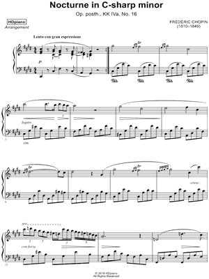 Nocturne No. 20 in C# minor, Op. posth