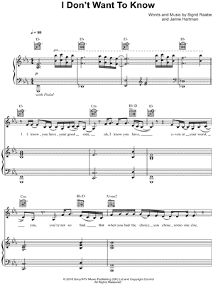 I Don't Want to Know