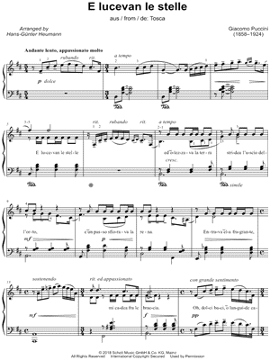 E lucevan le stelle