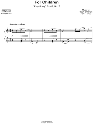 For Children, Sz. 42, No. 7: Play Song