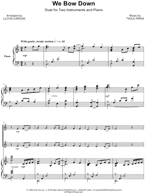 We Bow Down - Piano Accompaniment