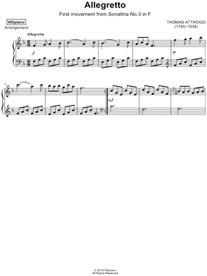 Sonatina No. 3 in F Major: I. Allegretto