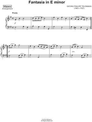 Fantasia in E Minor, TWV 33: 21