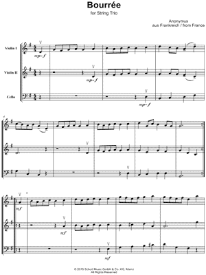Bourée - String Trio
