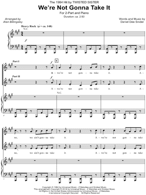 We’re Not Gonna Take It