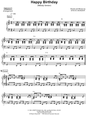 Happy Birthday [melody version]