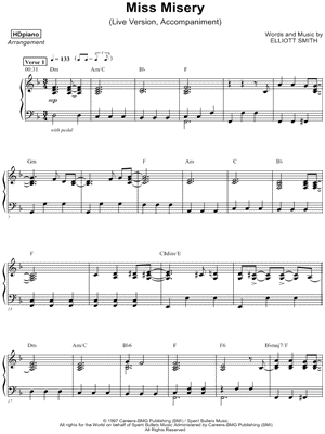 Miss Misery [live version, accompaniment]