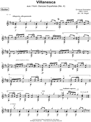 Danzas Española No. 4: Villanesca