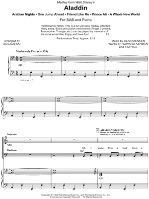 Medley from Walt Disney's Aladdin