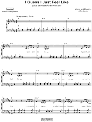 I Guess I Just Feel Like